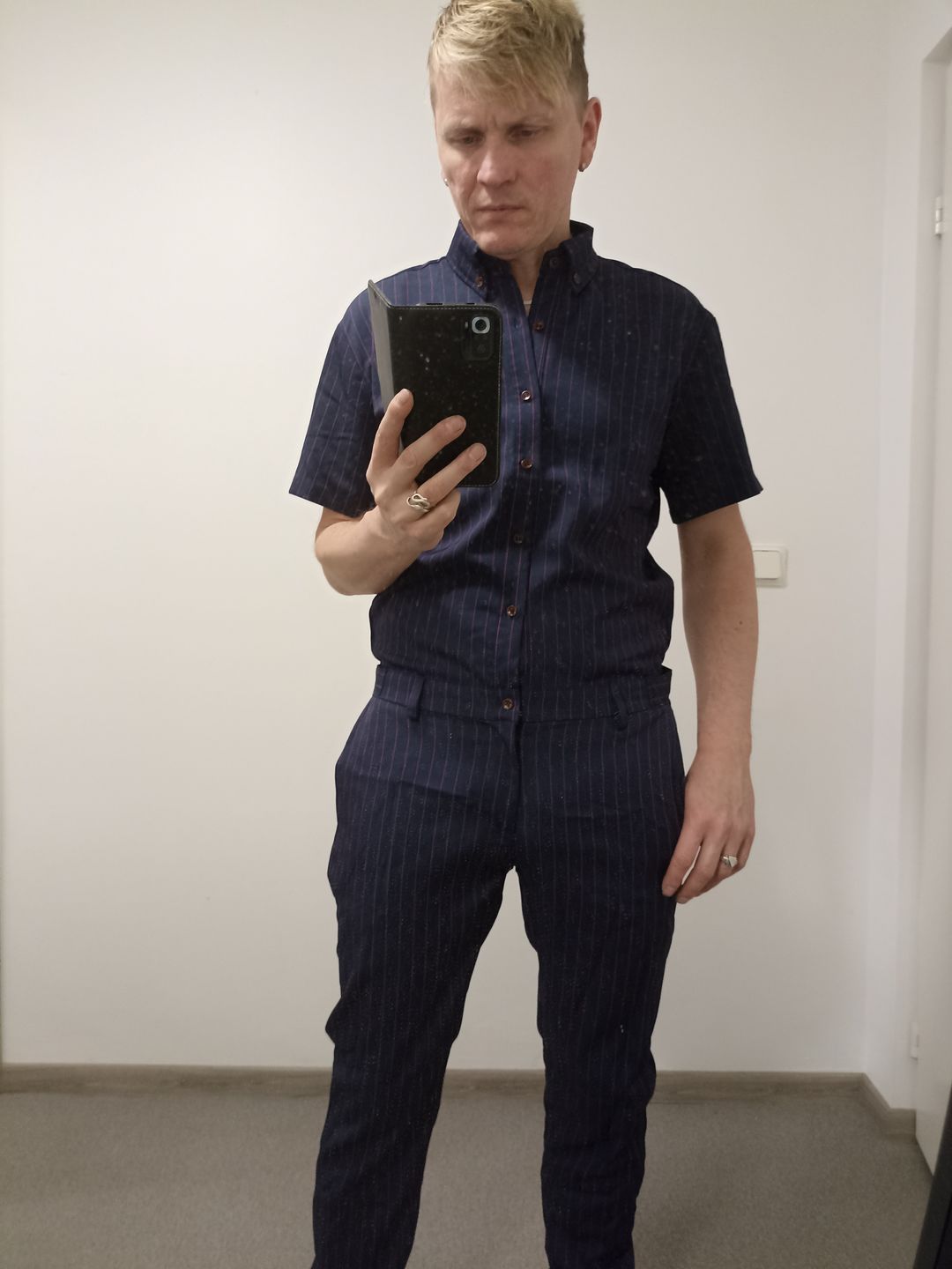 Customer photo review of Navy Chateaux Jumpsuit