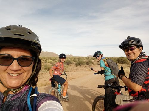 Customer photo review of Men's Orange, Grey, & Black Camo Checker MTB DriFit Jersey