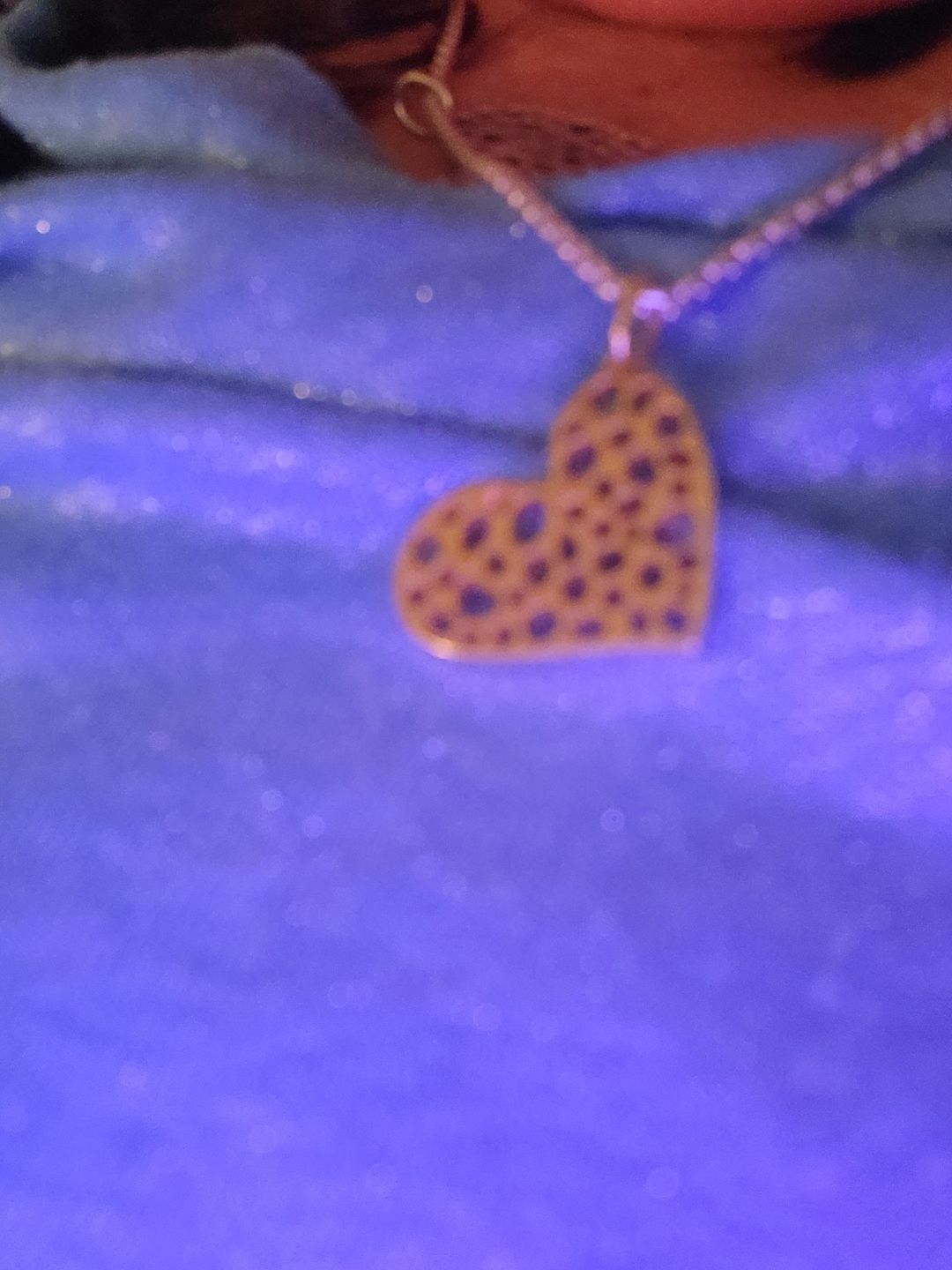 Customer photo review of Lattice Heart Charm Necklace