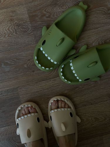 Customer photo review of Shark Slippers 2.0