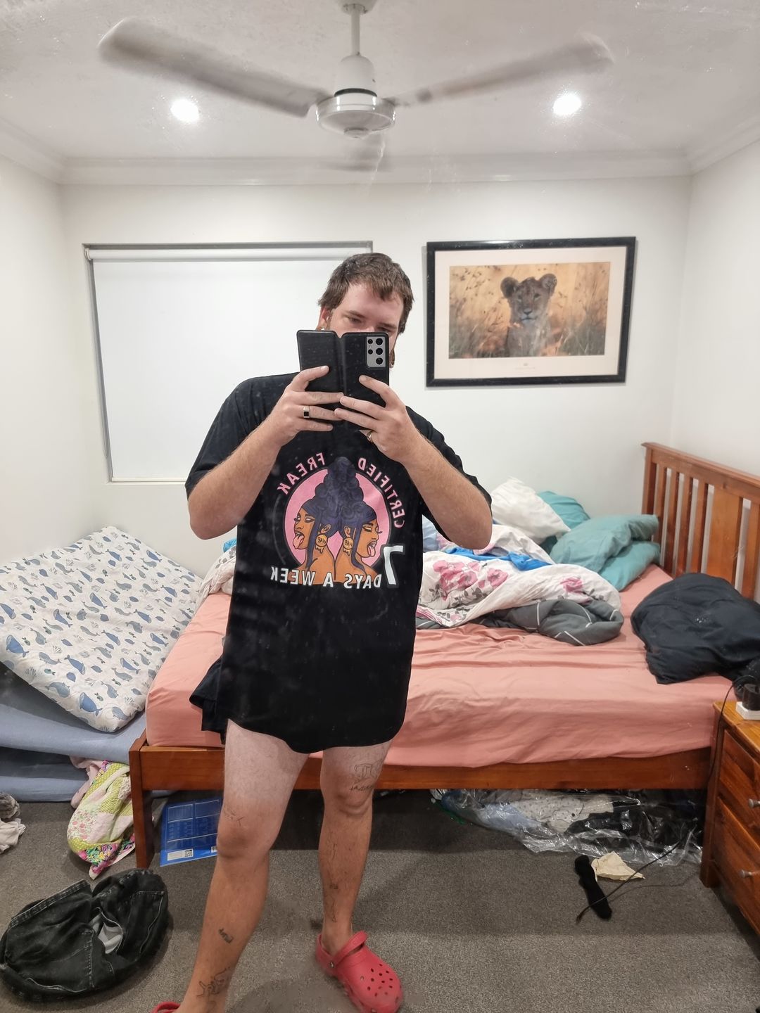 Customer photo review of Crikey! Croc Hunter 🐊 - Men's T Shirt