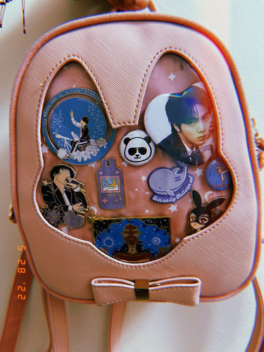 Customer photo review of BTS Bubble Jimin Enamel Pins