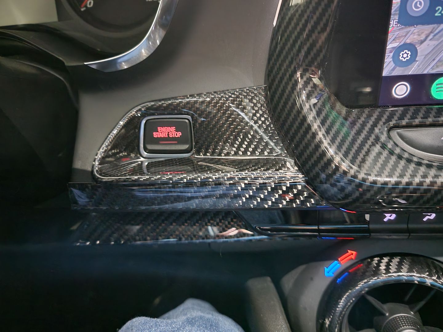 Customer photo review of Start/Stop Button Surround Trim Cover for 2016-2021 6th Gen Chevy Camaro