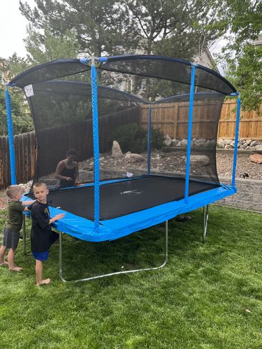 Customer photo review of 1300lbs 12FT Rectangular Trampoline