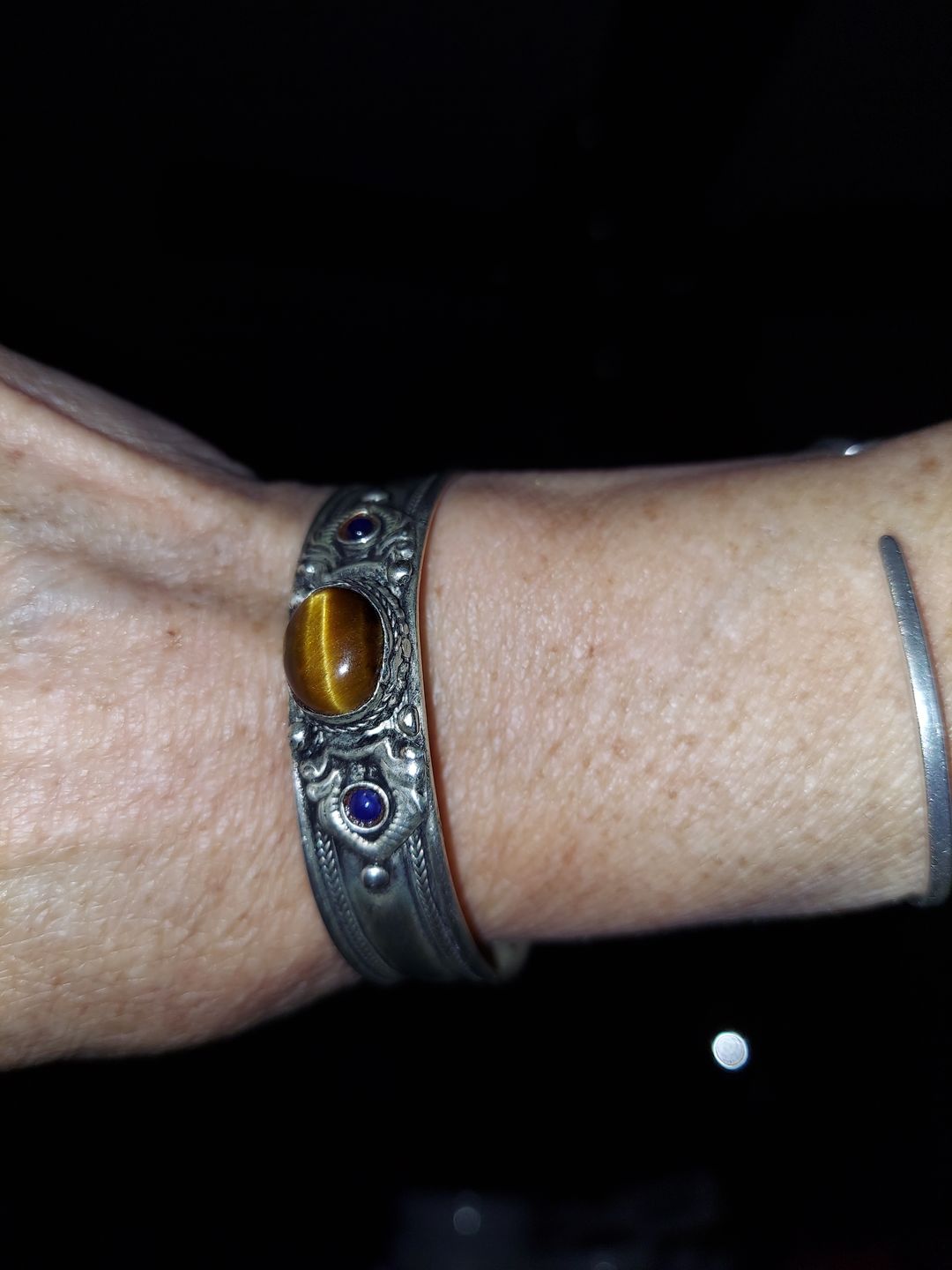 Customer photo review of Tigers Eye Bohemian Cuff Bracelet