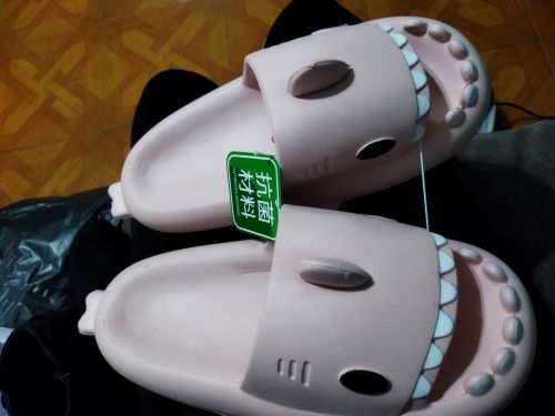 Customer photo review of Shark Slippers 2.0