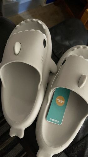 Customer photo review of Shark Slippers 2.0