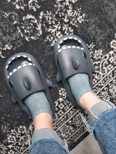Customer photo review of Shark Slippers 2.0
