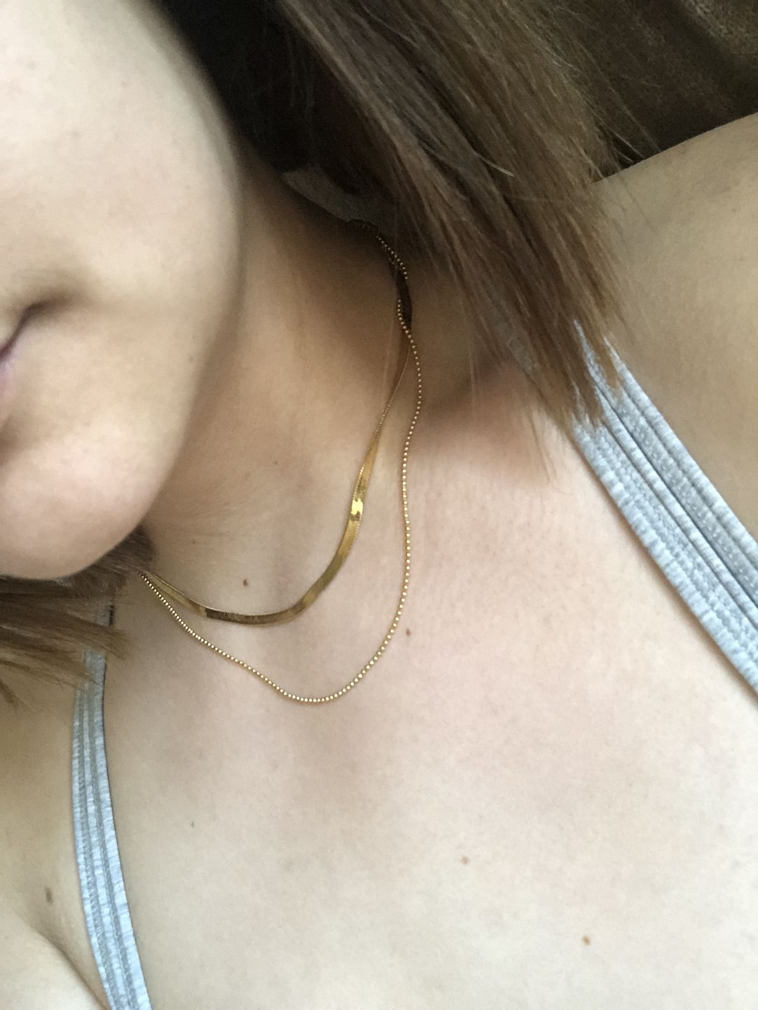 Customer photo review of Sleeky Halskette | 18K vergoldet