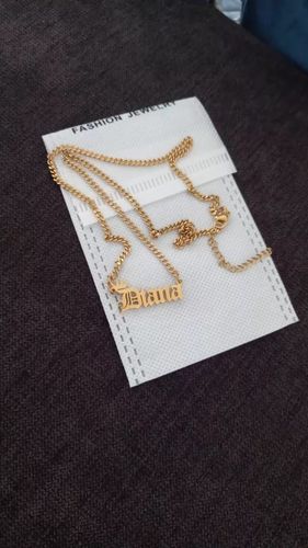 Customer photo review of Royal Cuban Link Name Necklace
