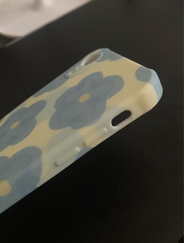Customer photo review of Cute Blue Flower iPhone Case