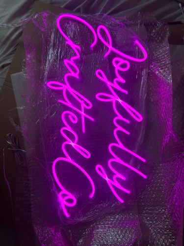 Customer photo review of Custom Kids Neon Sign