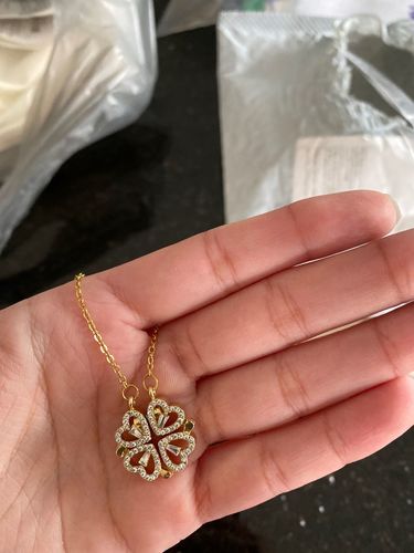 Customer photo review of The Lucky Heart Necklace