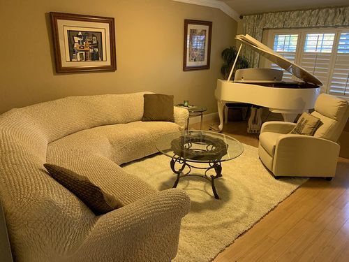 Customer photo review of Corner Sofa Slipcover, Comfort Collection