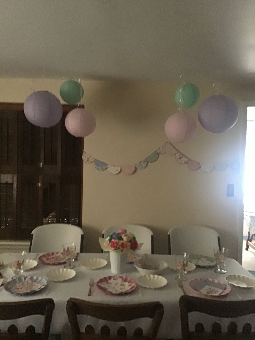 Customer photo review of 12" Lavender Round Paper Lantern, Even Ribbing, Chinese Hanging Wedding & Party Decoration