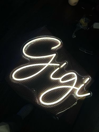Customer photo review of Custom Kids Neon Sign