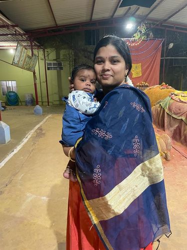 Customer photo review of Gulmohar & Ikat Blue Maxi