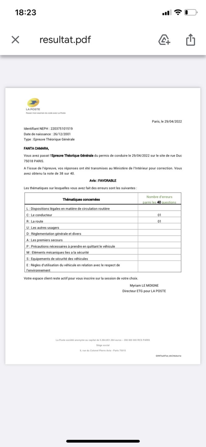 Customer photo review of TON CODE POUR 20€