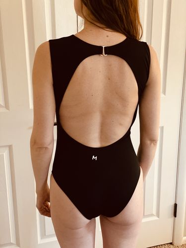 Customer photo review of Open Scale One Piece Swimsuit With Metal Clutch