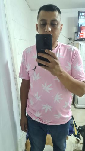Customer photo review of Playera Leaf Pink