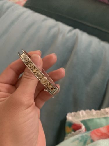 Customer photo review of PERSONALIZED SKINNY CHARM BANGLE ™