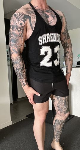 Customer photo review of Baller - Hybrid T-Back - Black/White