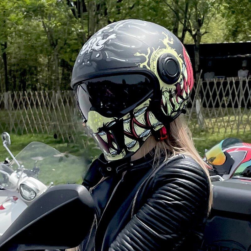 Customer photo review of 'Air Force' Open Helmet with Retractable Visor