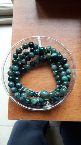 Customer photo review of Bracelet mala en Agate mousse