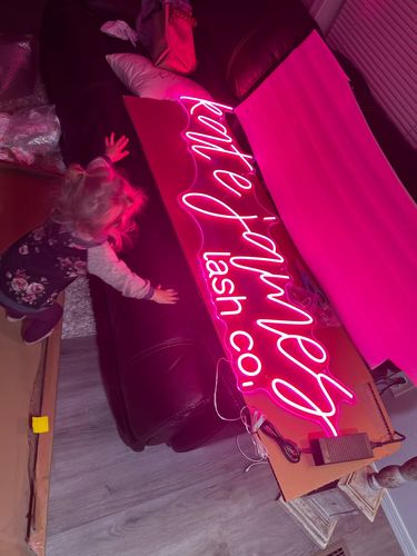Customer photo review of Custom Kids Neon Sign