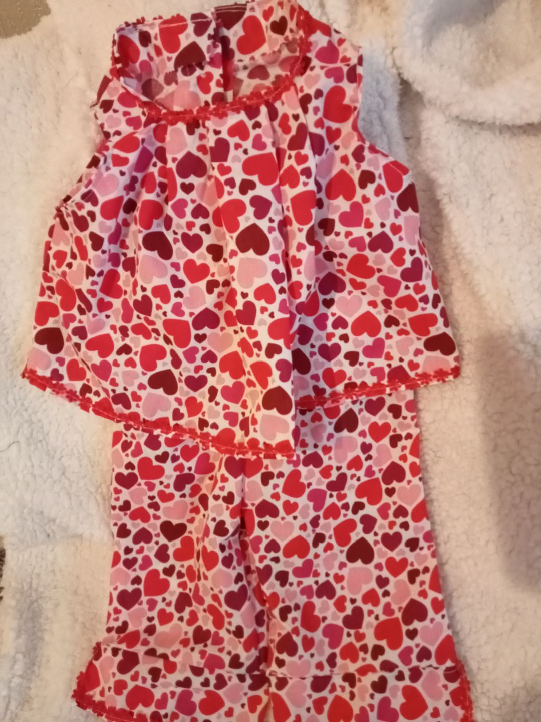 Customer photo review of All Over Hearts Polycotton Fabric