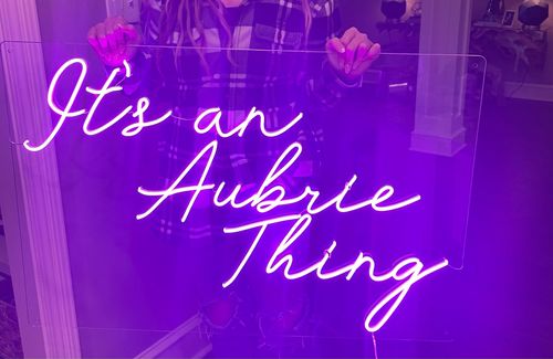 Customer photo review of Custom Kids Neon Sign