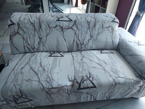 Customer photo review of Marbré - Housses Extensibles de Fauteuil et Canapé