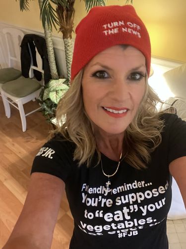 Customer photo review of Turn Off The News USA Made Beanie