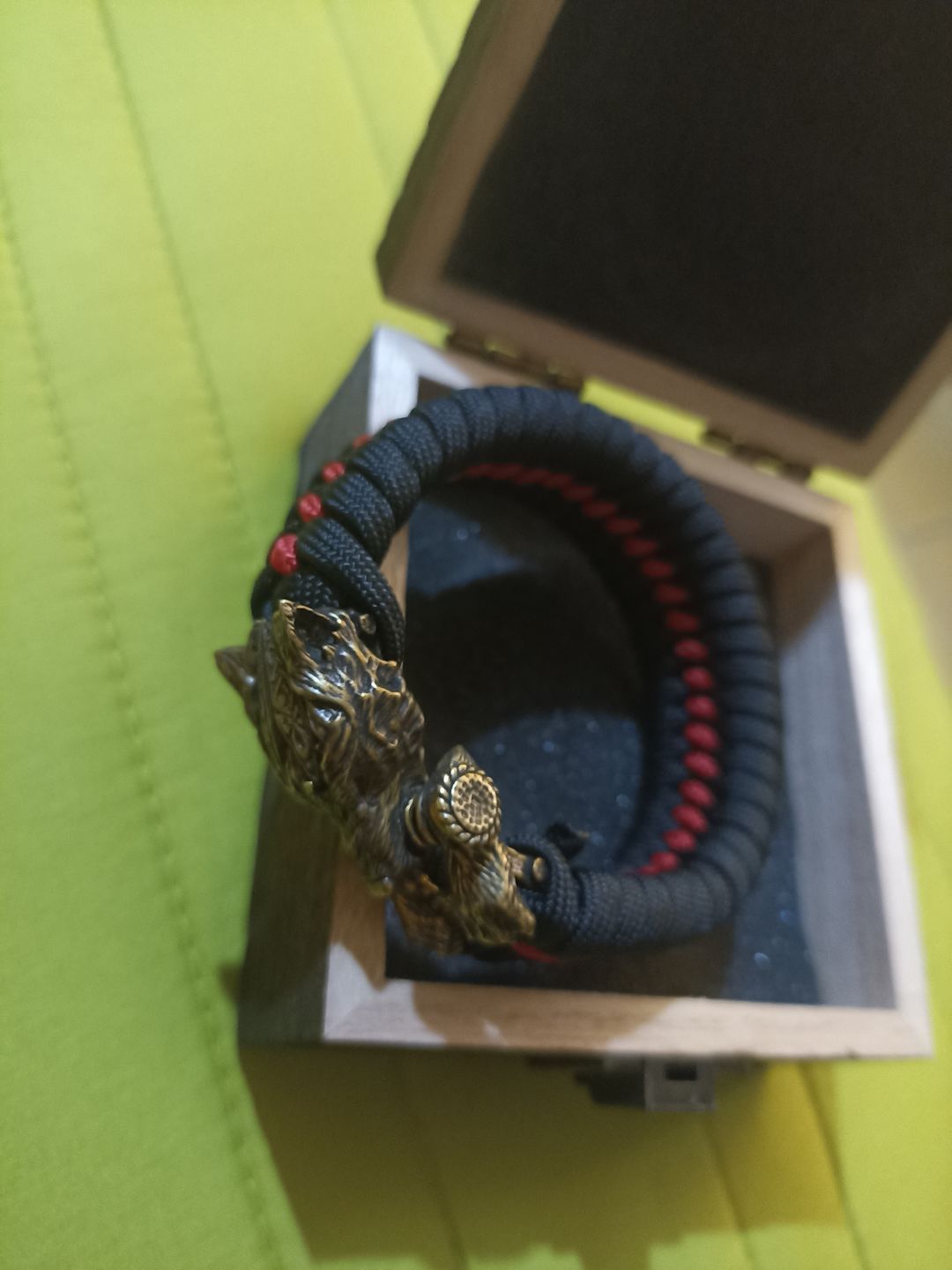 Customer photo review of Warrior Wolf Paracord Bracelet