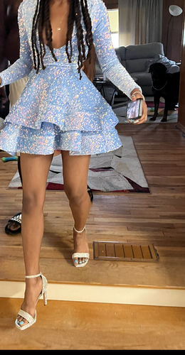 Customer photo review of “Jade” baby blue  (MADE TO ORDER)