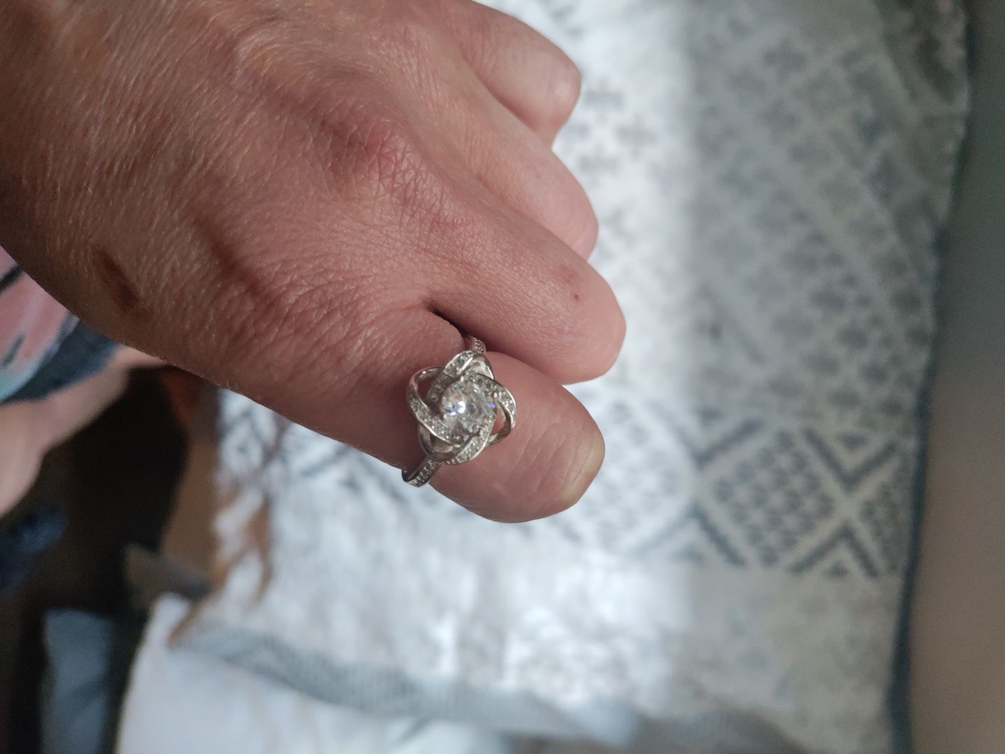 Customer photo review of Daughter | I Held You First | Love Knot Ring