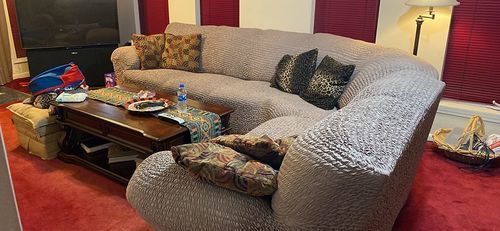 Customer photo review of Corner Sofa Slipcover, Comfort Collection