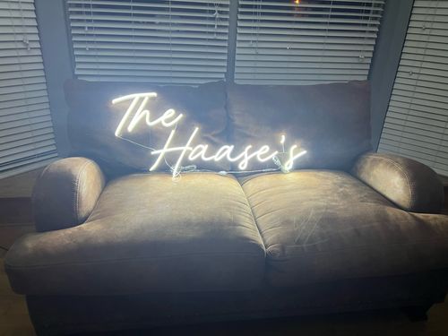 Customer photo review of Custom Kids Neon Sign