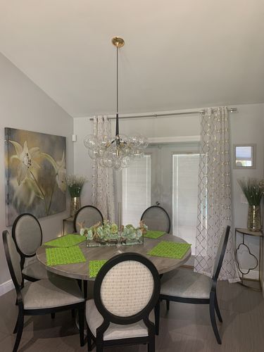 Customer photo review of Modern Clear Glass Bubble Cluster Chandelier