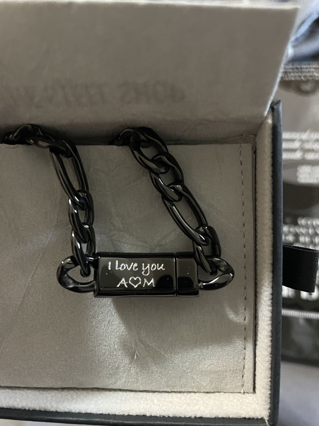 Customer photo review of 9mm Figaro Link Engravable Chain