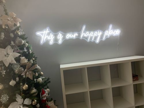 Customer photo review of Custom Kids Neon Sign