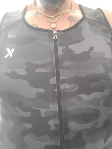 Customer photo review of Men's Zipper Heat Trapping Sweat Vest