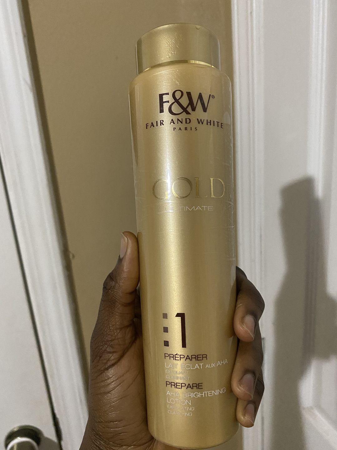Customer photo review of Fair and White 1: Gold AHA Brightening Lotion 350ml / 11.8fl. oz