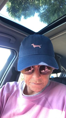 Customer photo review of Dachshund Cap Sea Blue