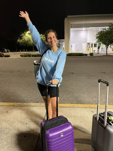 Customer photo review of Light Blue Be Kind Crewneck