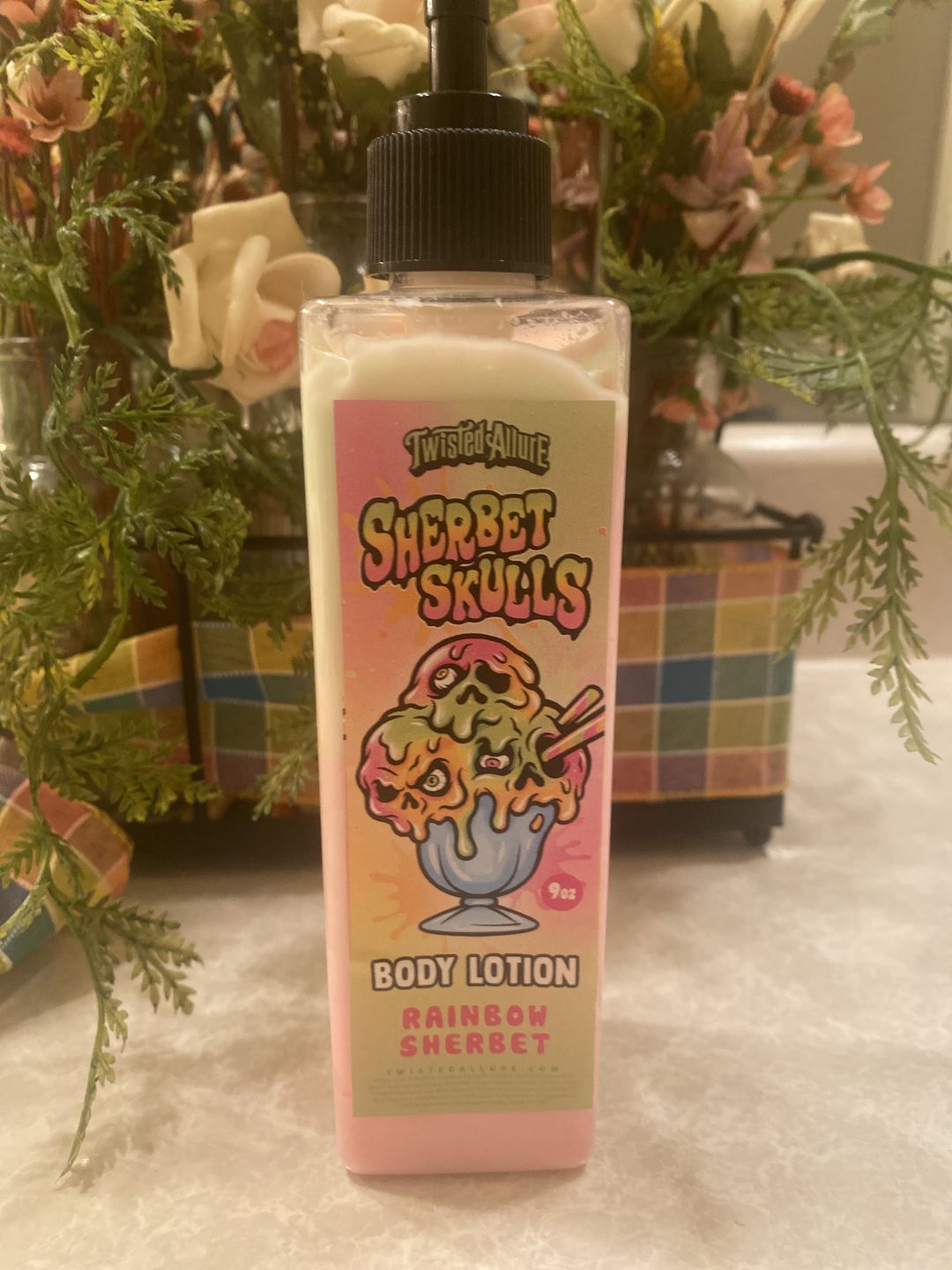 Customer photo review of Sherbet Skulls Body Lotion