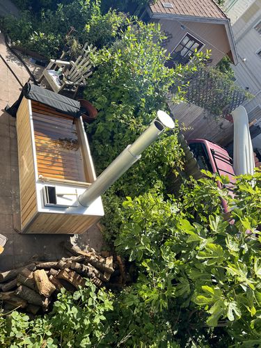 Customer photo review of Wood Burning Hot Tub