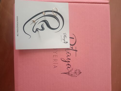 Customer photo review of Piercing 1era Perforación Corazón Titanio