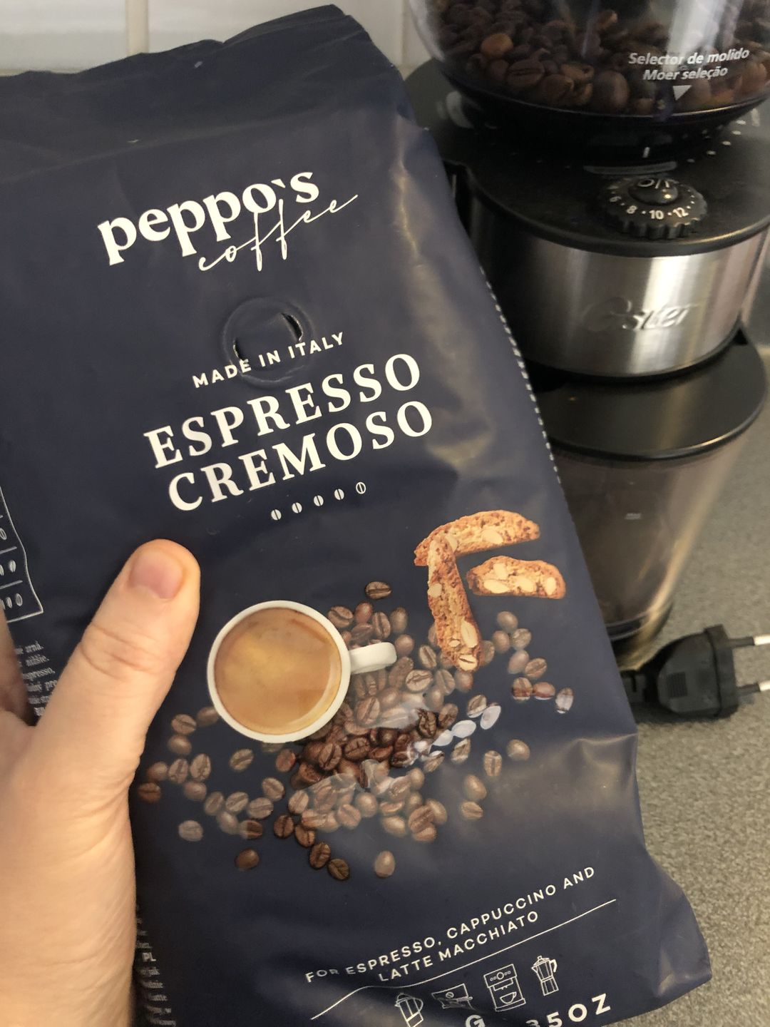Customer photo review of Peppo's Espresso Cremoso 1kg