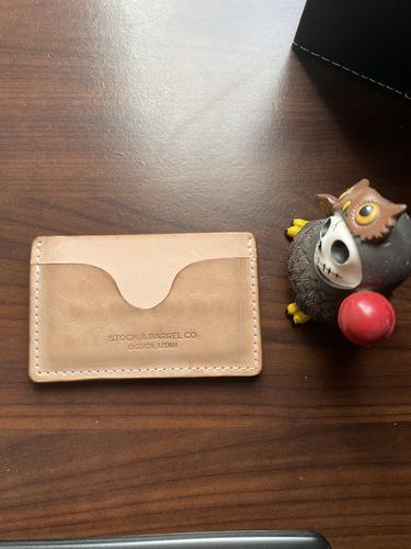 Customer photo review of Blemished | No.54 | 'Natural Oak' Minimalist Leather Wallet
